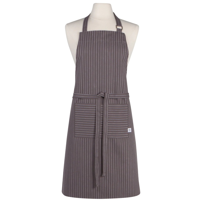Pinstripe Chef’s Apron|Granite Gray|Black