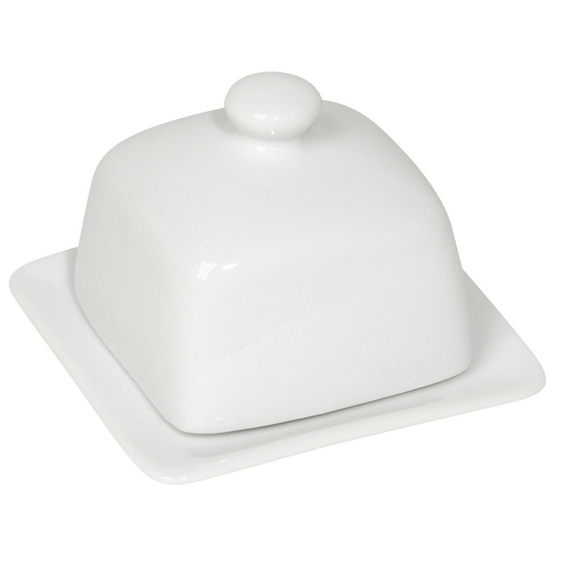 Square Butter Dish|White|Red|Lemon|Eggshell|Navy