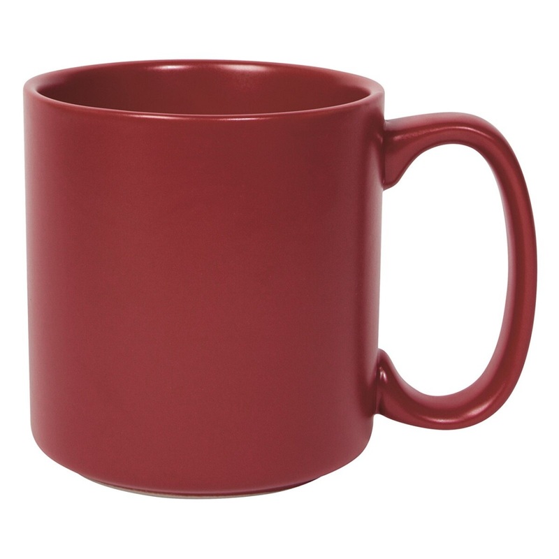 Carmine Red Matte Glaze Mug