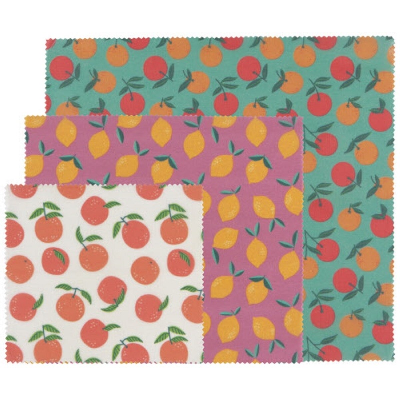 Citrus Beeswax Sandwich Wrap- Set Of 3