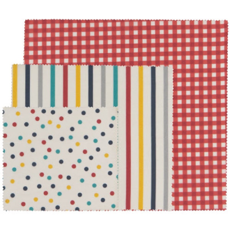 Dot Stripe Bees Wax Wrap Set