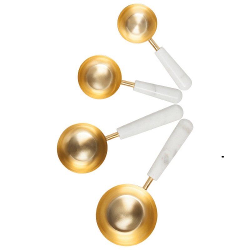 Gold/White Measuring Cup- Set of 4