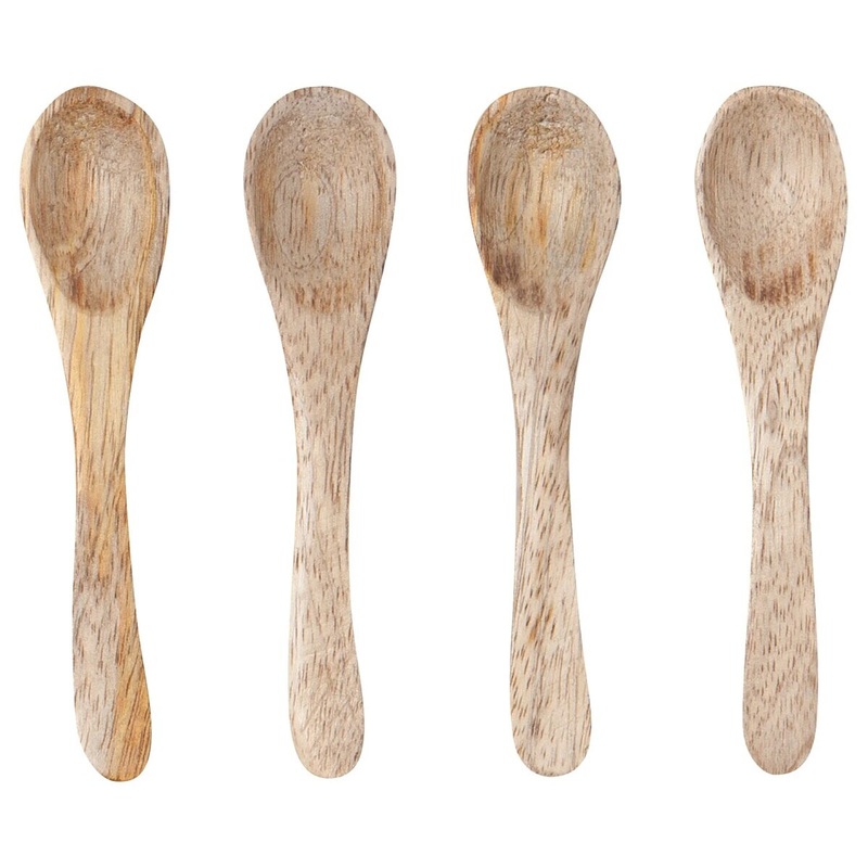 Mango Wood Mini Spoons – Set of 4