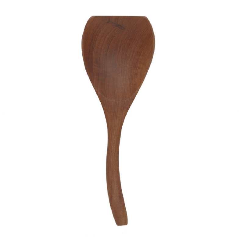 Teak Wood Short Wavy Shovel