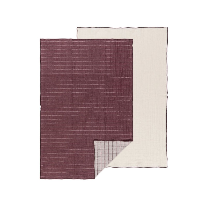 Ash Plum Double Weave Dish Towel