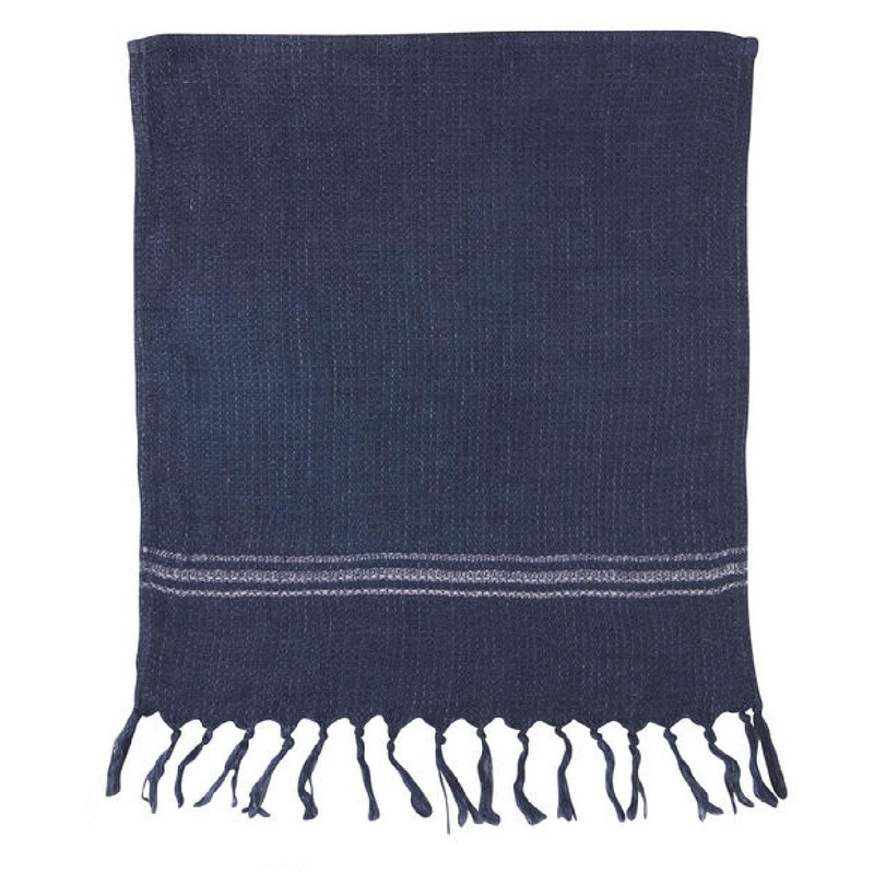 Blue Linen Waffle Dish Cloth