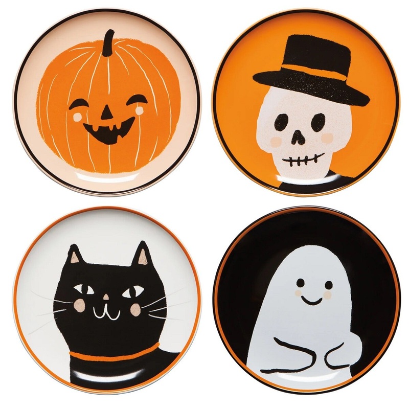 Boo Crew Appetizer Plates Set of 4