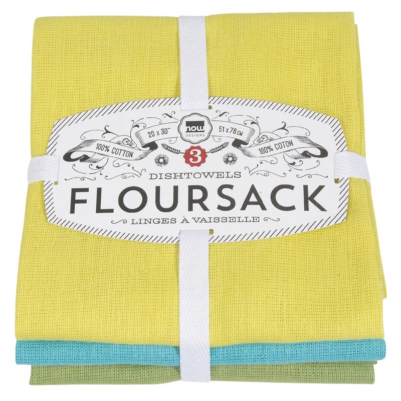 Flour Sack Towels – Chartreuse/Turquoise/Leaf