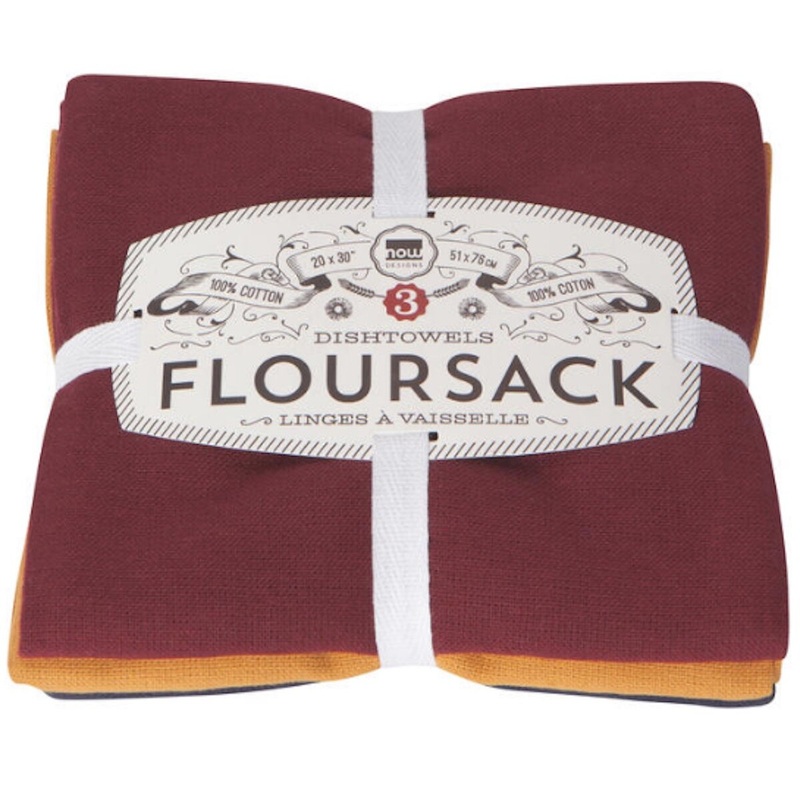 Flour Sack Towels – Wine/Maize/Midnight