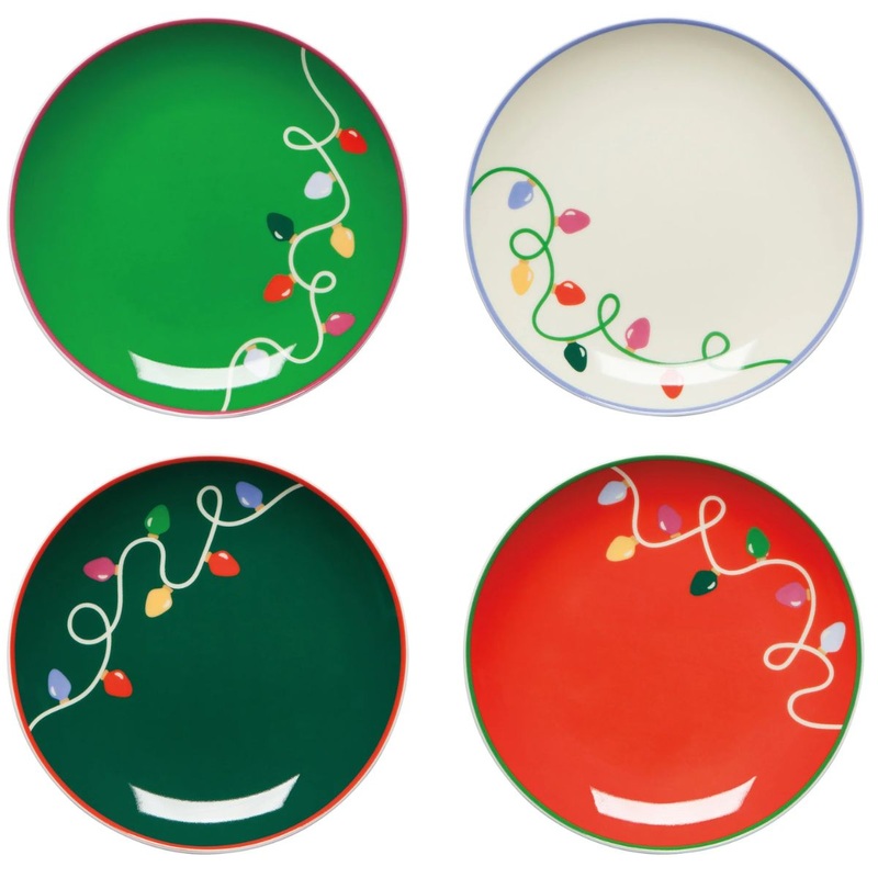 Holiday Glow Appetizer Plates Set of 4