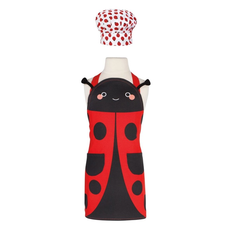 Ladybug Daydream Kid’s Apron & Hat Set