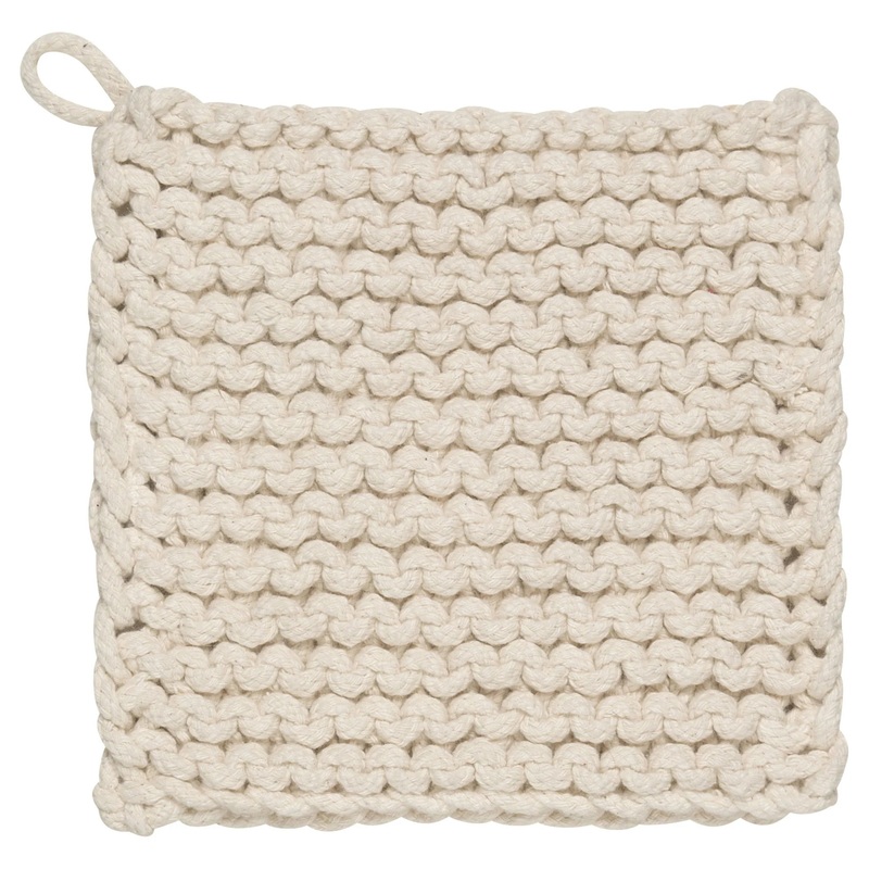 Now Designs Knit Pot Holders|Natural|Dove Gray|Canyon Rose|Chilli|Clay|Cinnamon Stick|Nectar|Ochre|Jade|Olive Branch|Lagoon|Midnight|Wine|Ash Plum|Shadow
