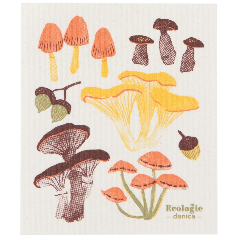 Swedish Dish Cloth – Field Mushrooms