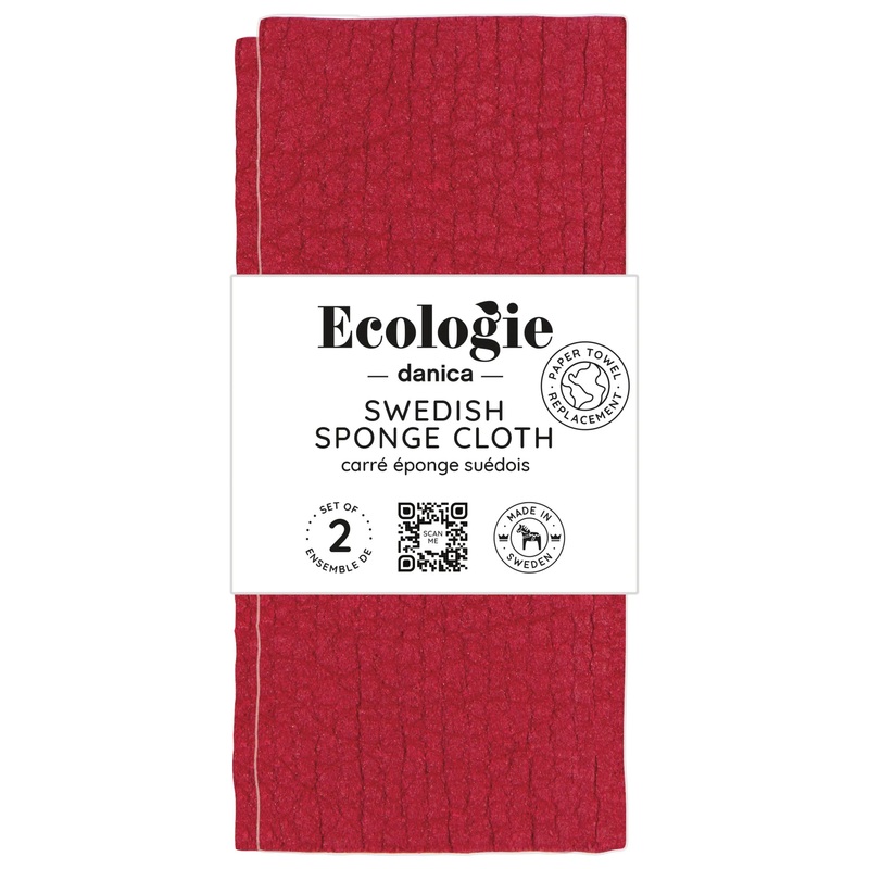 Swedish Dish Cloth – Set of 2|Carmine|Elm Green|Slate Blue|London Grey