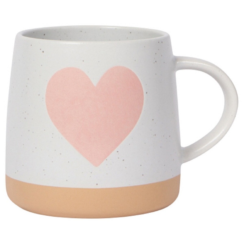 12 Oz Heart Decal Glaze Mug