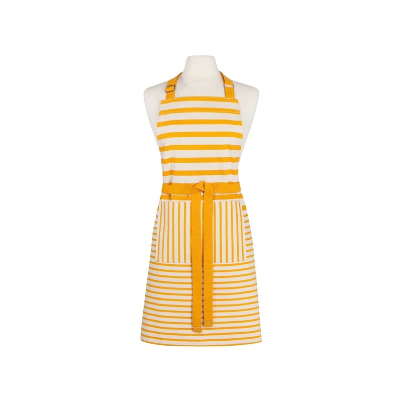 Awning Stripe Ochre Chef Apron
