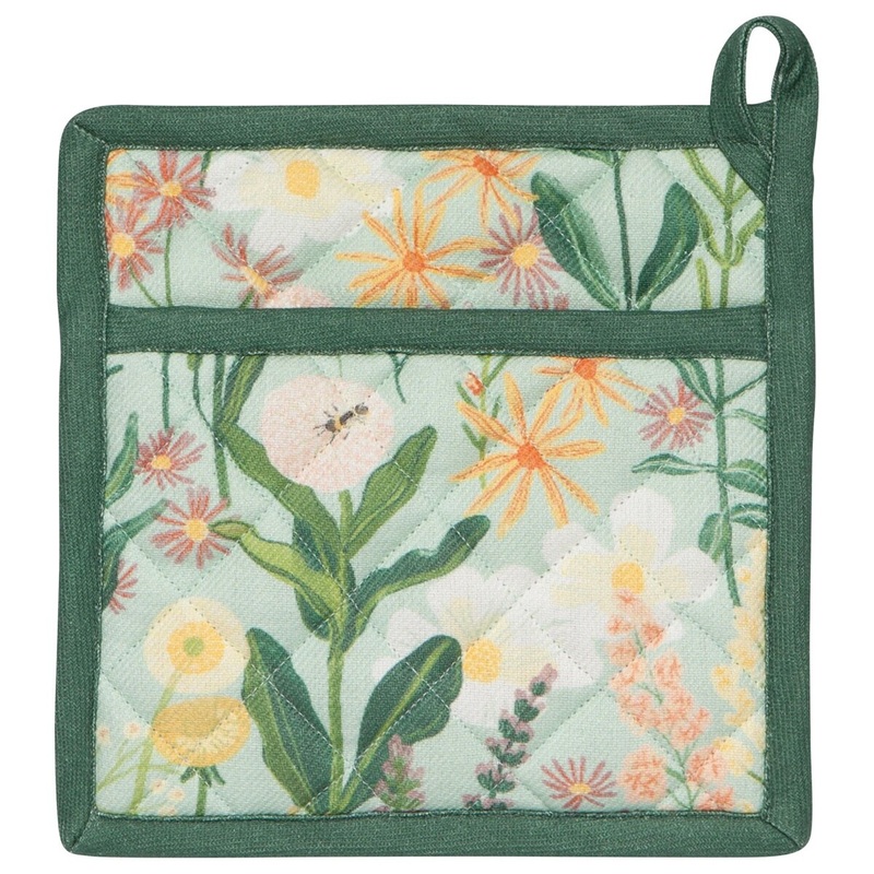 Bees & Blooms Spruce Pot holder