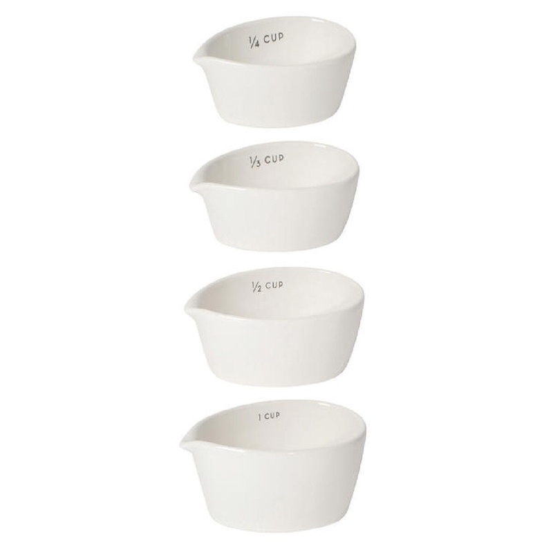 Ceramic Ivory Measuring Cup Set