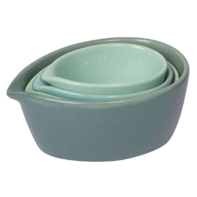Ceramic Leaf Measuring Cup Set
