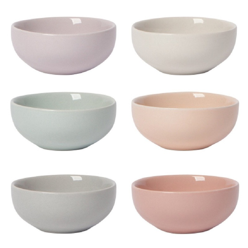 Cloud Ceramic Pinch Bowls – Set of 6