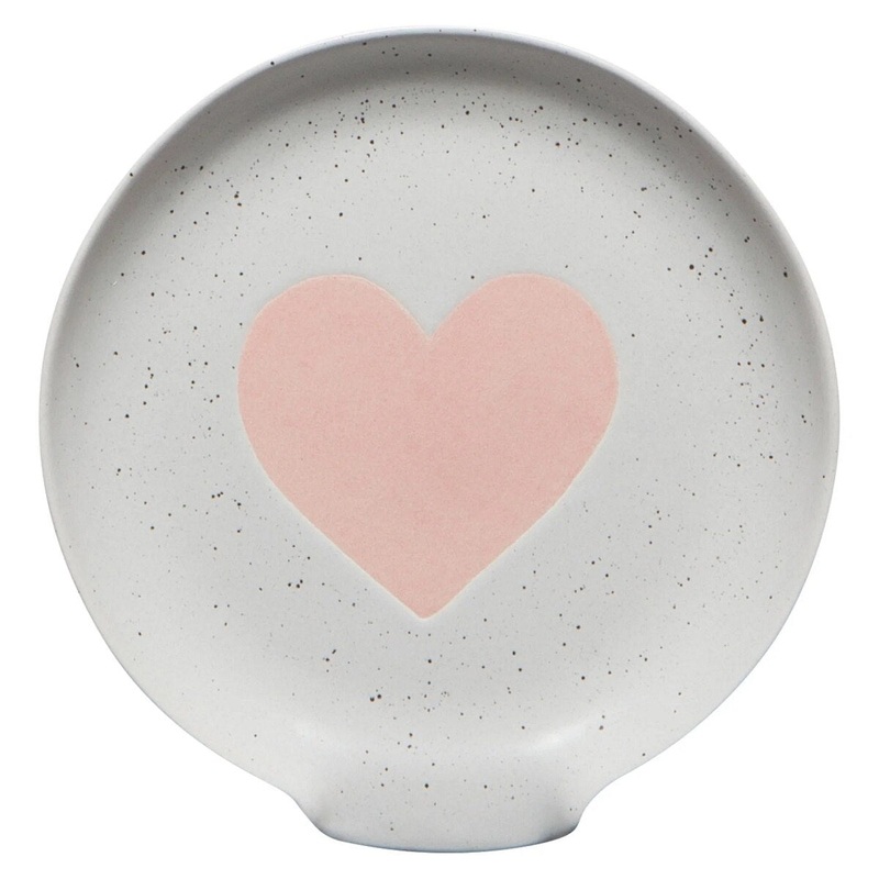 Heart Reactive Glaze Spoon Rest