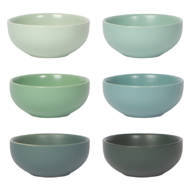 Leaf Ceramic Pinch Bowls – Set of 6