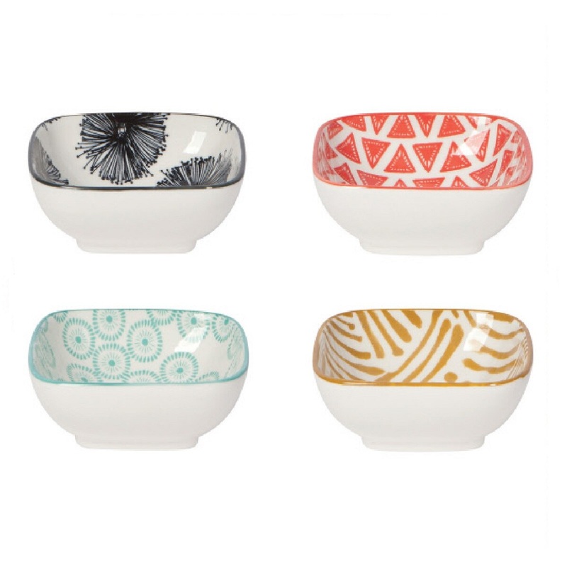 Square Ceramic Pinch Bowl Set
