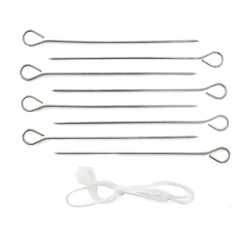 Stainless Steel Poultry Lacers- Set of 8