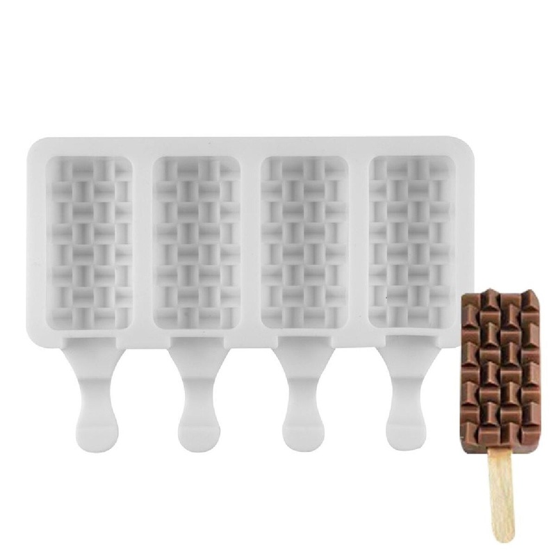 4-Cav Tiled Silicone Cakesicle Mold