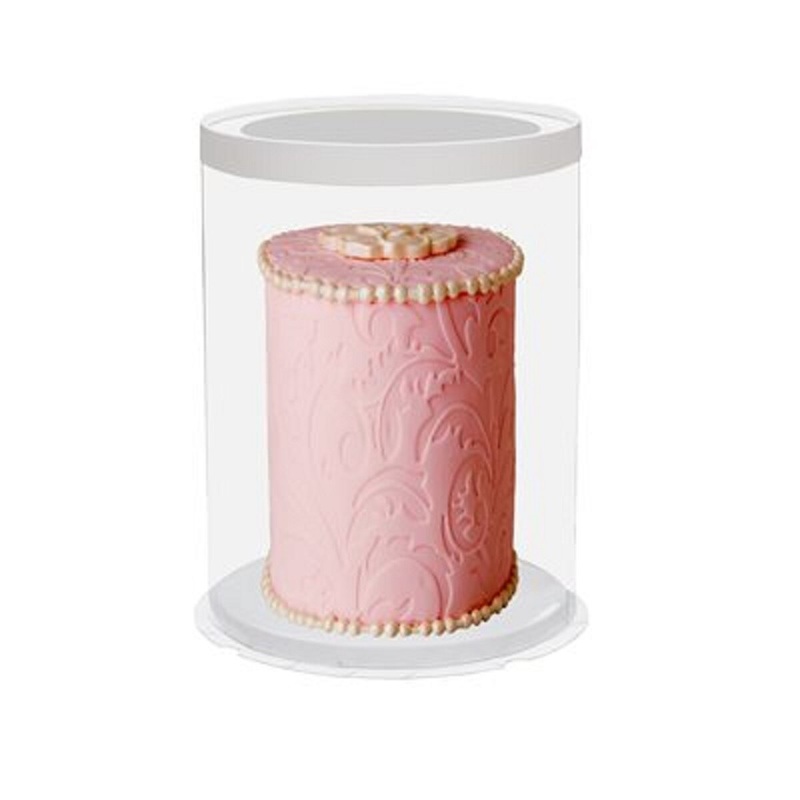 8.5 x 12 Clear Round Box w / White Base