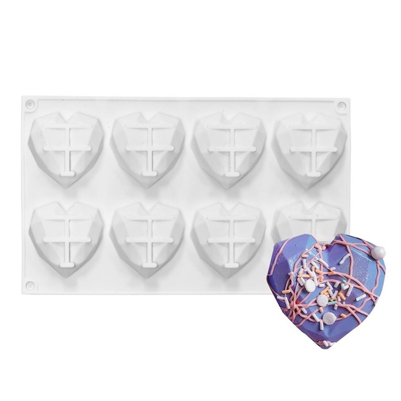 Diamond Heart Silicone Baking Mold