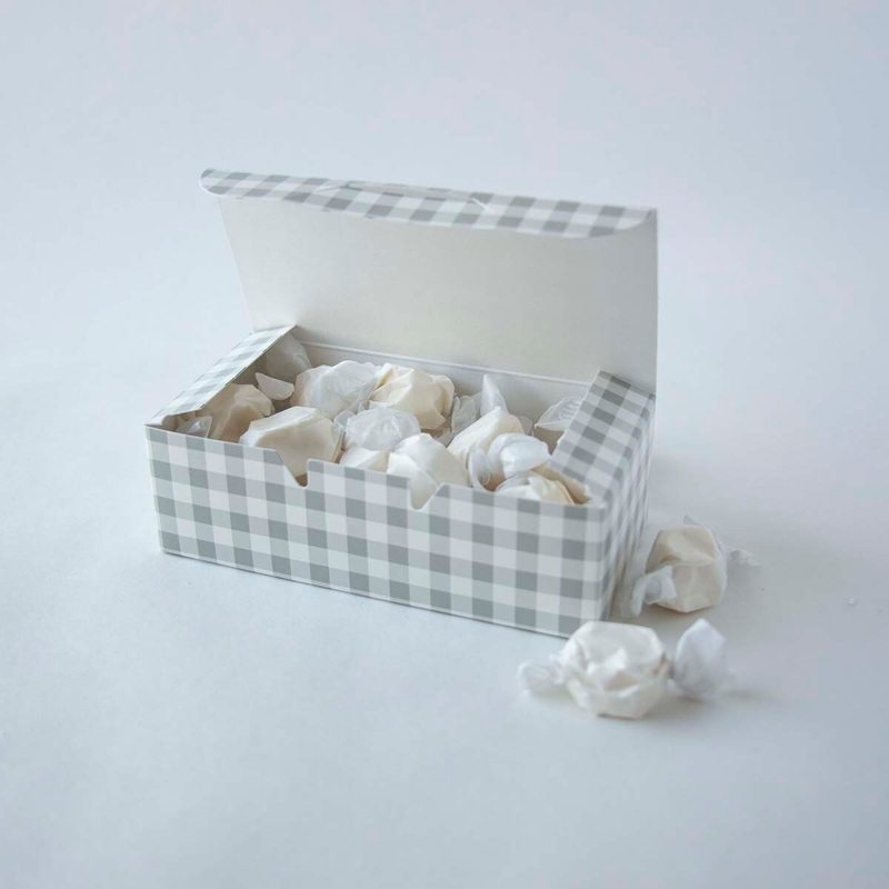 Half-Pound Gingham Candy Box