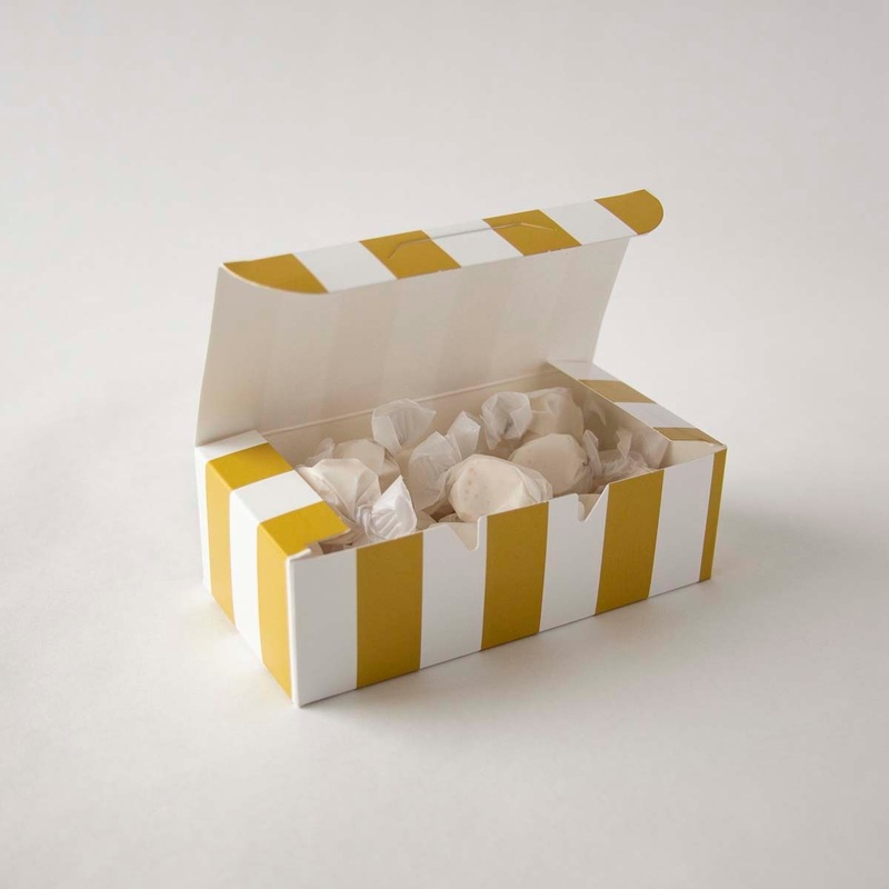 Half-Pound Gold Stripes Candy Box