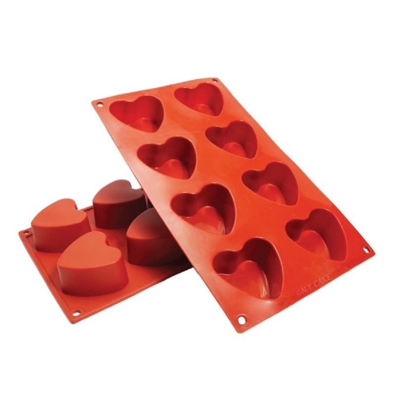 Heart Shaped 3 Oz. Silicone Baking Mold