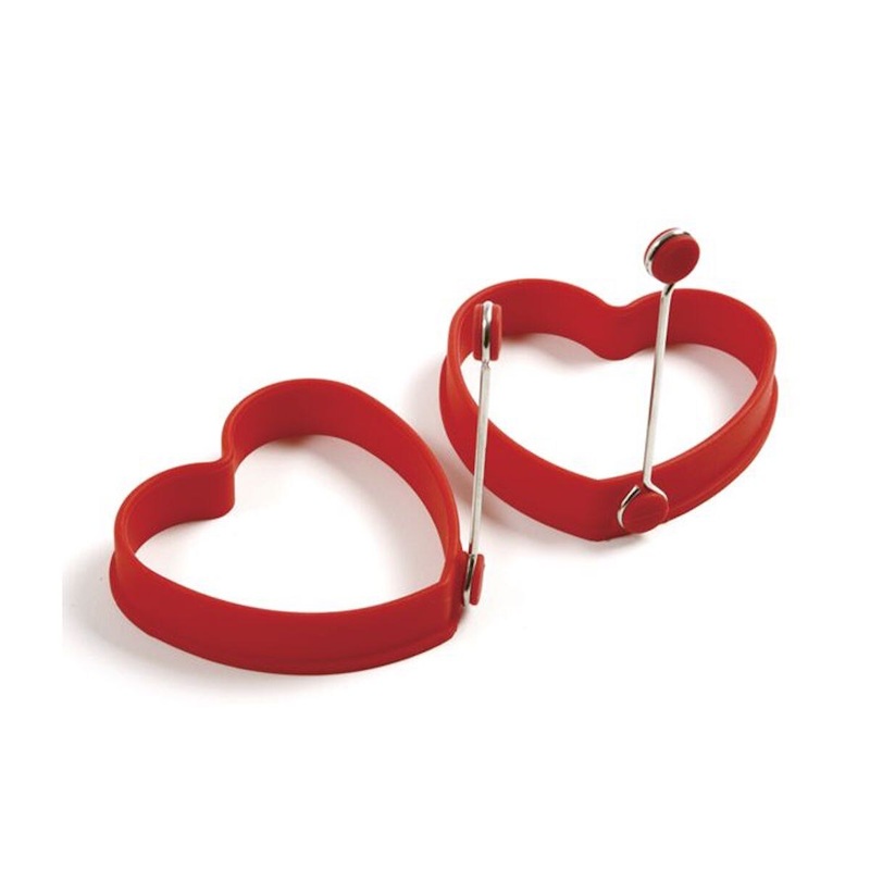 Heart Silicone Egg / Pancake Ring – Set of 2