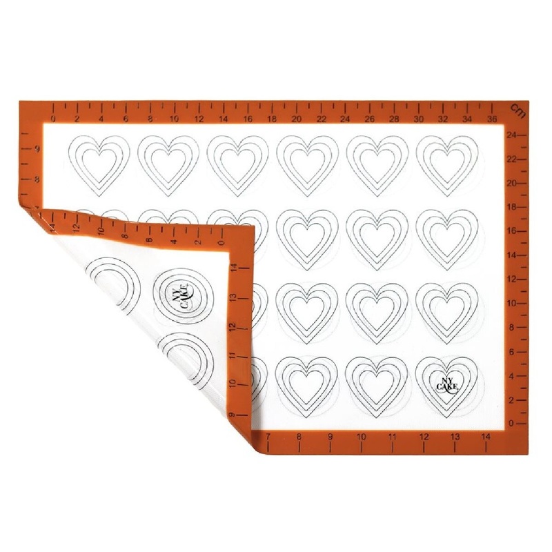 Reversible Silicone Macaron Mat – Round & Heart Shaped