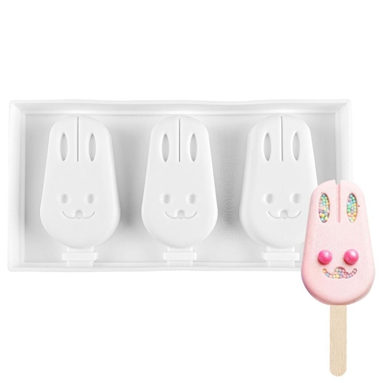 Silicone Mold for Cakesicles, Bunny – 3 Cavity