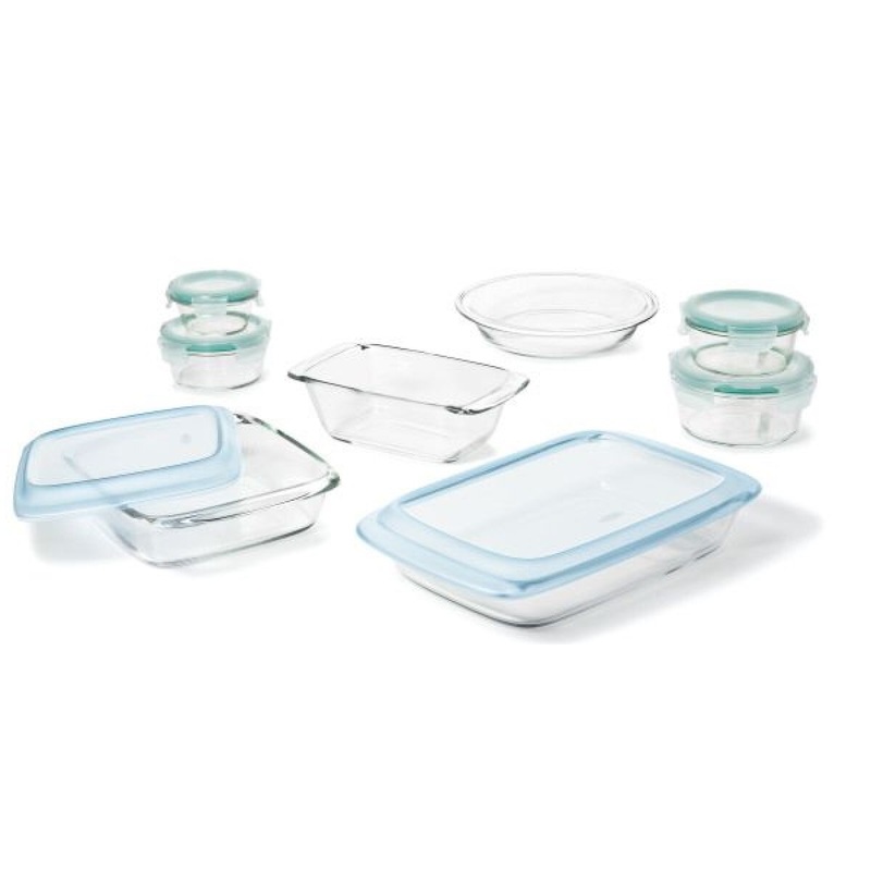 14-Pc Glass Bake, Serve & Store Set