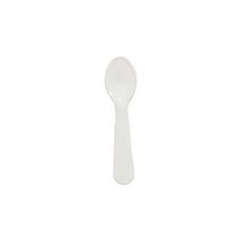 3 White Plastic Taster Spoon – Pack of 100