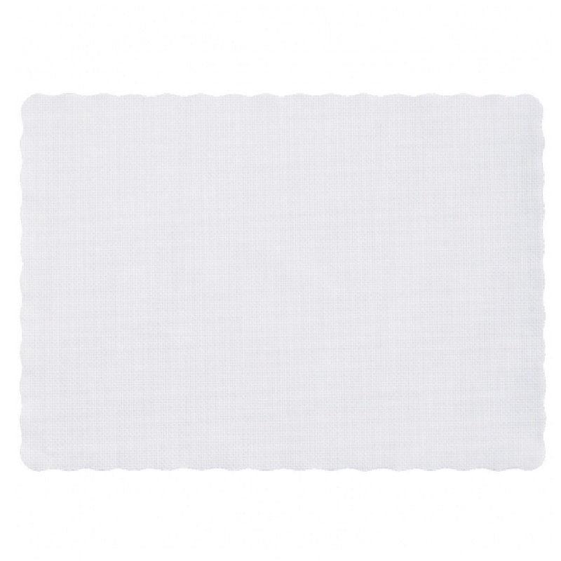 10 x 14 White Scalloped Edge Paper Placemat – 100 Ct.