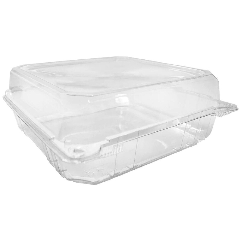 9 X 9 Plastic Hinged Container