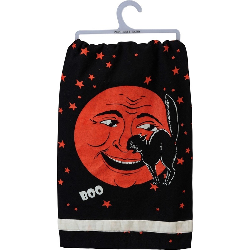 Boo Moon Vintage Dish Towel