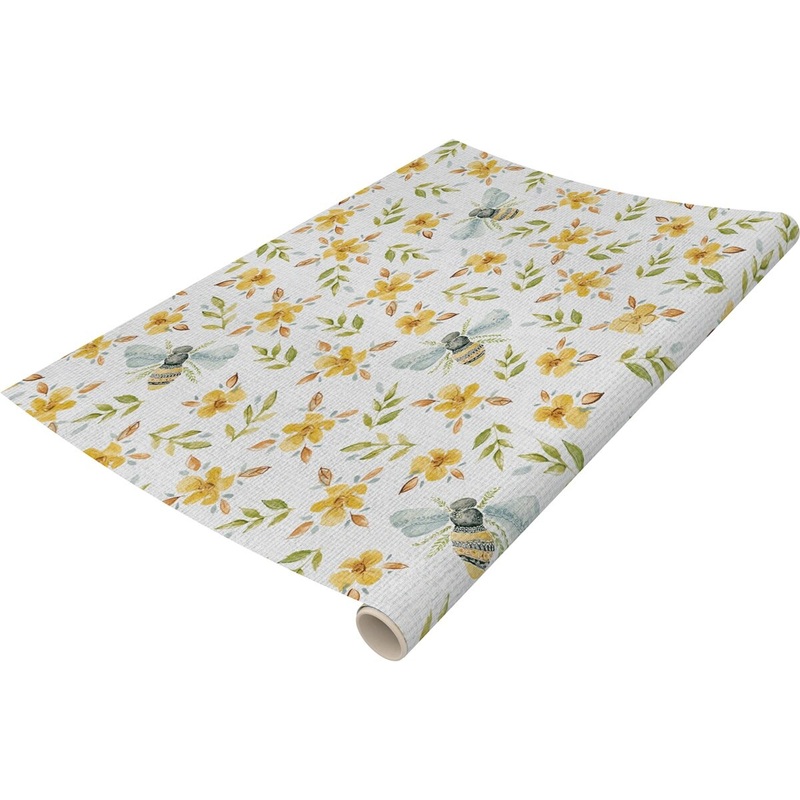 Floral Bees Paper Table Runner