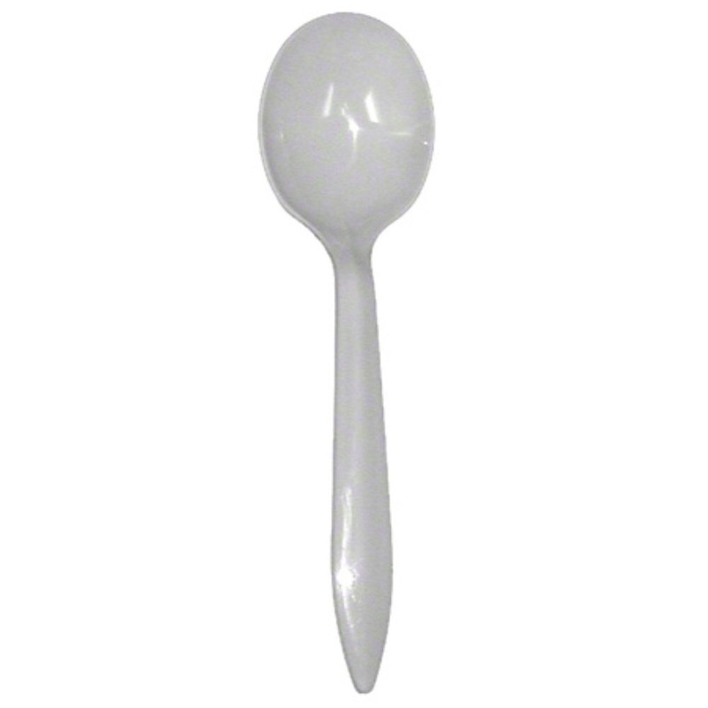 Medium Weight Plastic Soup Spoon – Pack of 100