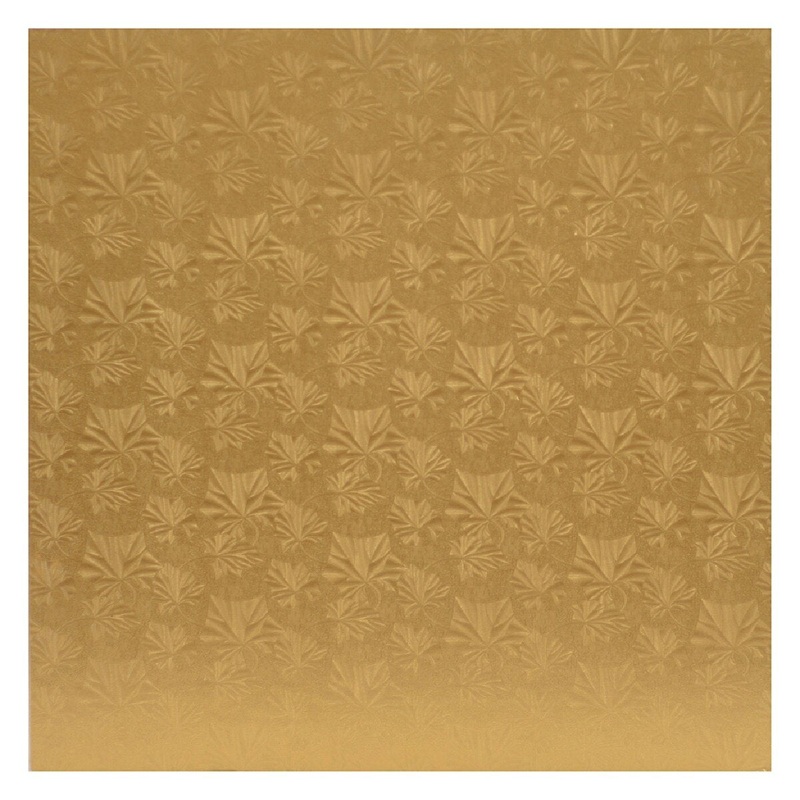 18 Square Gold Cake Drum
