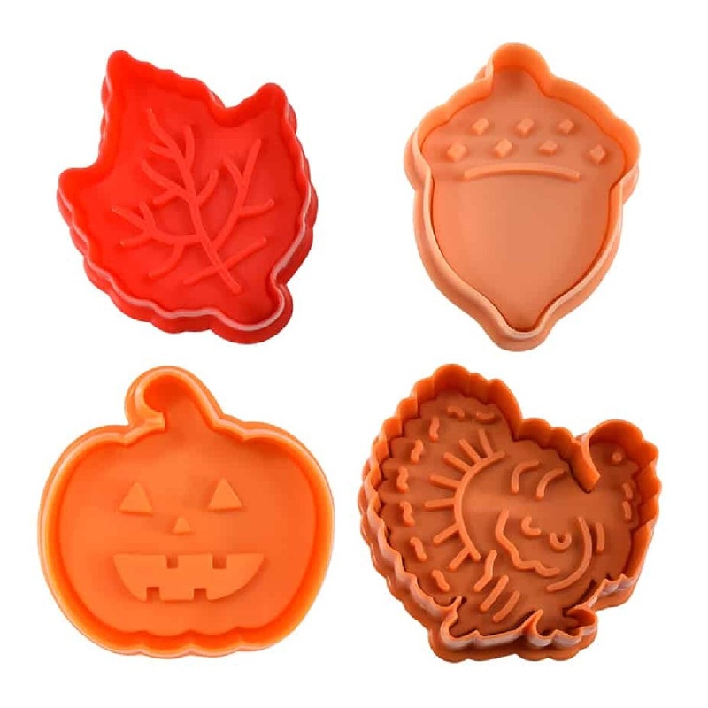 Autumn Pastry & Cookie Cutter Stampers – Set of 4
