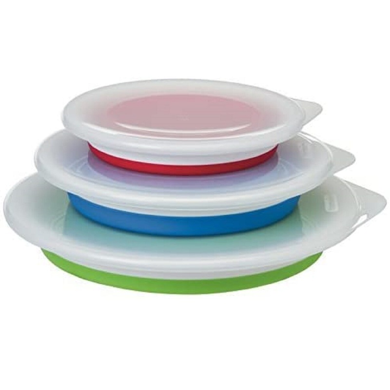 Collapsible Storage Bowls  with Leakproof Lids – Set of 3