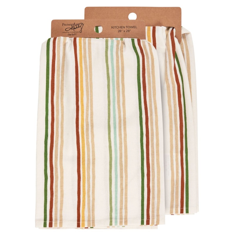 Fall Stripe Kitchen Towel