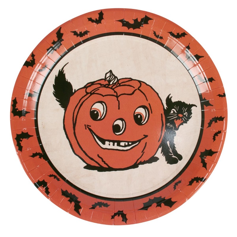 Large Vintage Halloween Plates