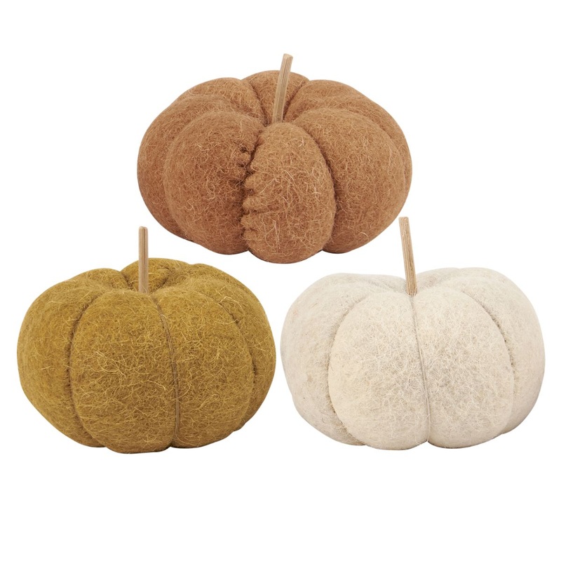 Mini Felt Pumpkin Set